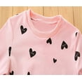 thumbnail image 5 of Girls 2 PCS T shirt Pants Clothing Sets Pink 3T, 5 of 6