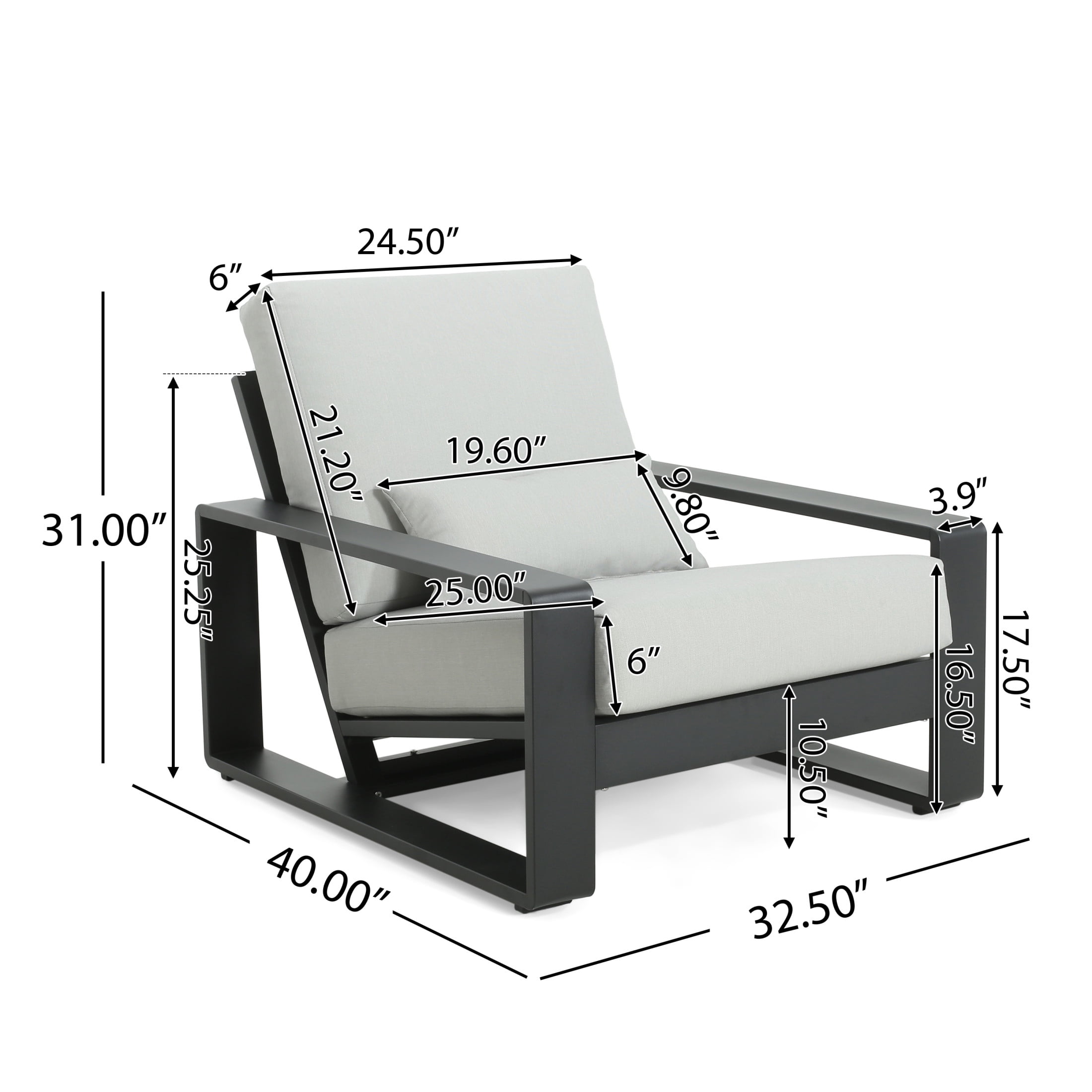 Christopher Knight Home Outdoor Aluminum Chat Set with Lounge Chairs and Teak Coffee Table