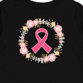 thumbnail image 4 of Inktastic Breast Cancer Pink Ribbon Awareness Wreath Girls Long Sleeve Toddler T-Shirt, 4 of 5