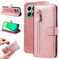 thumbnail image 1 of Estuche de Cuero PU con Cierre para Honor X6B 4G , Funda Protectora con Billetera y Correa, 1 of 6