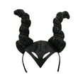 thumbnail image 3 of Nicky Bigs Novelties Adult Black Horned Headband Evil Queen Headpiece Glitter Horns Costume Accessory, 3 of 5