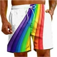 thumbnail image 6 of DDAPJ pyju Big and Tall Swim Trunks for Men LGBT Pride Rainbow Flag Printed Drawstring Beach Shorts Quick Dry Surfing Board Shorts with Pockets 2025 White XXL, 6 of 8