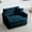 Blue, variant on 1-Seater Comfy Deep Single Seat Sofa Upholstered Reading Armchair Living Room Chair Fabric, 1 Toss Pillow (White)