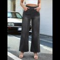 thumbnail image 4 of Pantalones Vaqueros Anchos de Talla Grande para Mujer, Cintura Alta, Adelgazantes, con Múltiples Bolsillos, Rectos, Holgados e Informales. Gris XS, 4 of 10