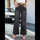 thumbnail image 4 of Pantalones Vaqueros Anchos de Talla Grande para Mujer, Cintura Alta, Adelgazantes, con Múltiples Bolsillos, Rectos, Holgados e Informales. Gris XS, 4 of 10