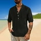 thumbnail image 1 of pstuiky Camisas casuales de manga larga para hombre, Camisa holgada informal con bolsillos ventilados y botones para hombre, cuello alto y mangas largas Tops de talla grande para hombre xxl, 1 of 9