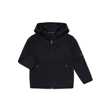 Athletic Works Boys Double Knit Zip Hoodie, Midweight, Sizes 4-18 & Husky
