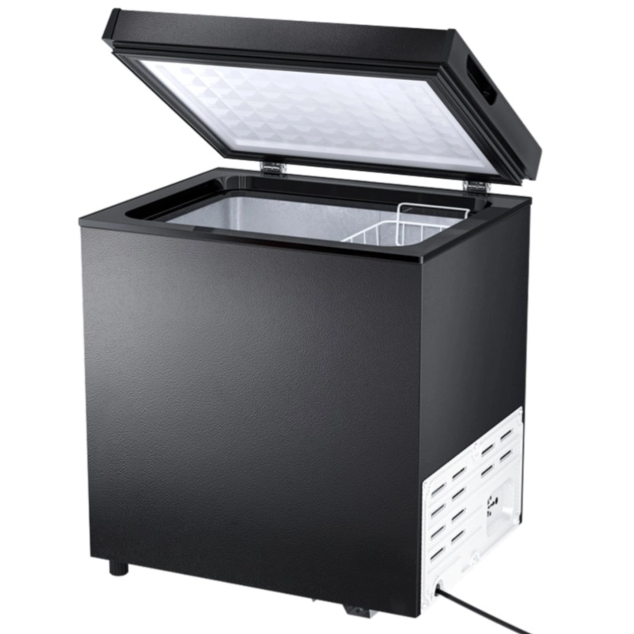 Auseo 2.5 cu. ft. Chest Freezer with 2 baskets Free Standing Top open Door Deep Compact Freezer Suitable for Home/RV/Kitchen/Office-Black
