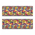 thumbnail image 2 of Colorful Bench Cushion Set of 2, Random Triangles Vibrant Composition Geometrical Modern Design, Standard Size Foam Pad and Decorative Cover, Multicolor, by Ambesonne, 2 of 4