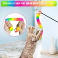 thumbnail image 3 of 3 Pack Cat Wand Toy, Rainbow Cat Feather Toys with Bells, Cat Teaser Wand with Soft Furry Tail, Interactive Cat Toys for Indoor Cats & Kitten & Kitty, 3 of 7