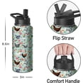 thumbnail image 2 of 32oz Cat-Themed Insulated Water Bottle with Handle & Straw, Stainless Steel Travel Tumbler, Ideal Gift for Women - Birthday, Mother’s Day, Christmas, 2 of 6
