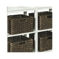 thumbnail image 6 of Benzara Wooden Console Sofa Table with Four Woven Storage Baskets, White and Brown, 6 of 6