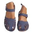 thumbnail image 2 of Daolelai Summer Wedge Heel Open Toe Thick Bottom Hollow Breathable Large Size Women's Sandals, 2 of 6