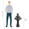 thumbnail image 4 of Teamson Home Water Fountain Outdoor Lily Flower Stone 3-Tier Waterfall Gray, 4 of 6