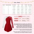 thumbnail image 7 of Haitryli Kids Girls Long Sleeve Figure Ice Skating Dress Rhinestone Color Block Lyrical Dance Dress Competition Costume Black 16, 7 of 7