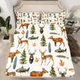thumbnail image 2 of Feelyou Jungle Deer Elk Twin Sheet Sets, Hunting and Fishing Bedding, 3-Piece, 2 of 7