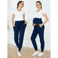 thumbnail image 3 of PARNIXS Fashionable Maternity Harlan Pants Elastic Warm High Waisted Sports, Leisure,Vacation,M, 3 of 7