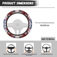 thumbnail image 5 of Uorisanigo American Flag 15 Inch Steering Wheel Cover Horse Print Car Steering Wheel Protector for Women Easy to Install Car Steering Wheel Cover for Winter Car Accessories Gift for Holiday, 5 of 8