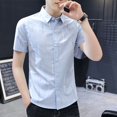 thumbnail image 3 of Camisa y blusa para hombre con mangas XXL, venta al por mayor, algodón, barata, marca superior, moda normal, 2024, ropa fresca de manga corta, 3 of 5
