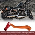 thumbnail image 5 of Folding Motorcycle Gear Shifter Lever for Kayo T6 Aluminum Alloy Pedal Shift Lever Arm Orange Lever Red head, 5 of 6
