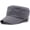 Grey, variant on Cadet Army Cap Military Style Adjustable Flat Top Cap Unisex Basic Baseball Hat for Men Women