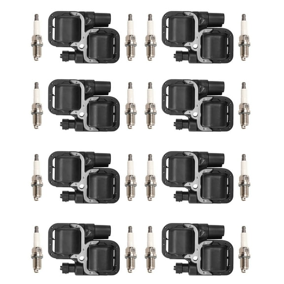 8 Ignition Coils and 16 Spark Plugs Compatible with 01-10 Mercedes-Benz C55 CLK55 S55 SLK55 AMG Replacement for UF359 Fits select: 1998-2005 MERCEDES-BENZ E 320, 2005 CHRYSLER CROSSFIRE