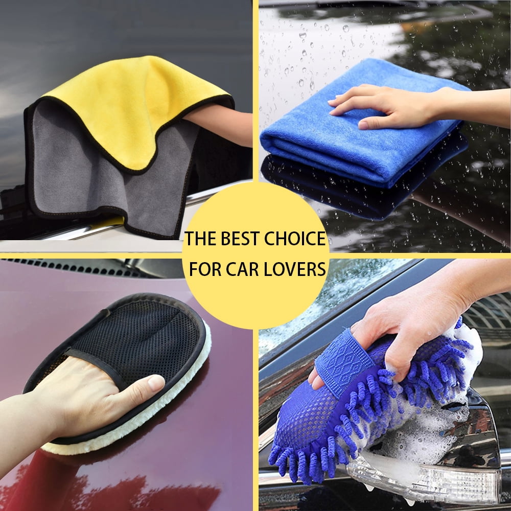 YILAIRIOU Car Wash Kit- Car Interior Detailing Kit, Car Cleaning Kit, Microfiber Car Wash Brush, Microfiber Towels