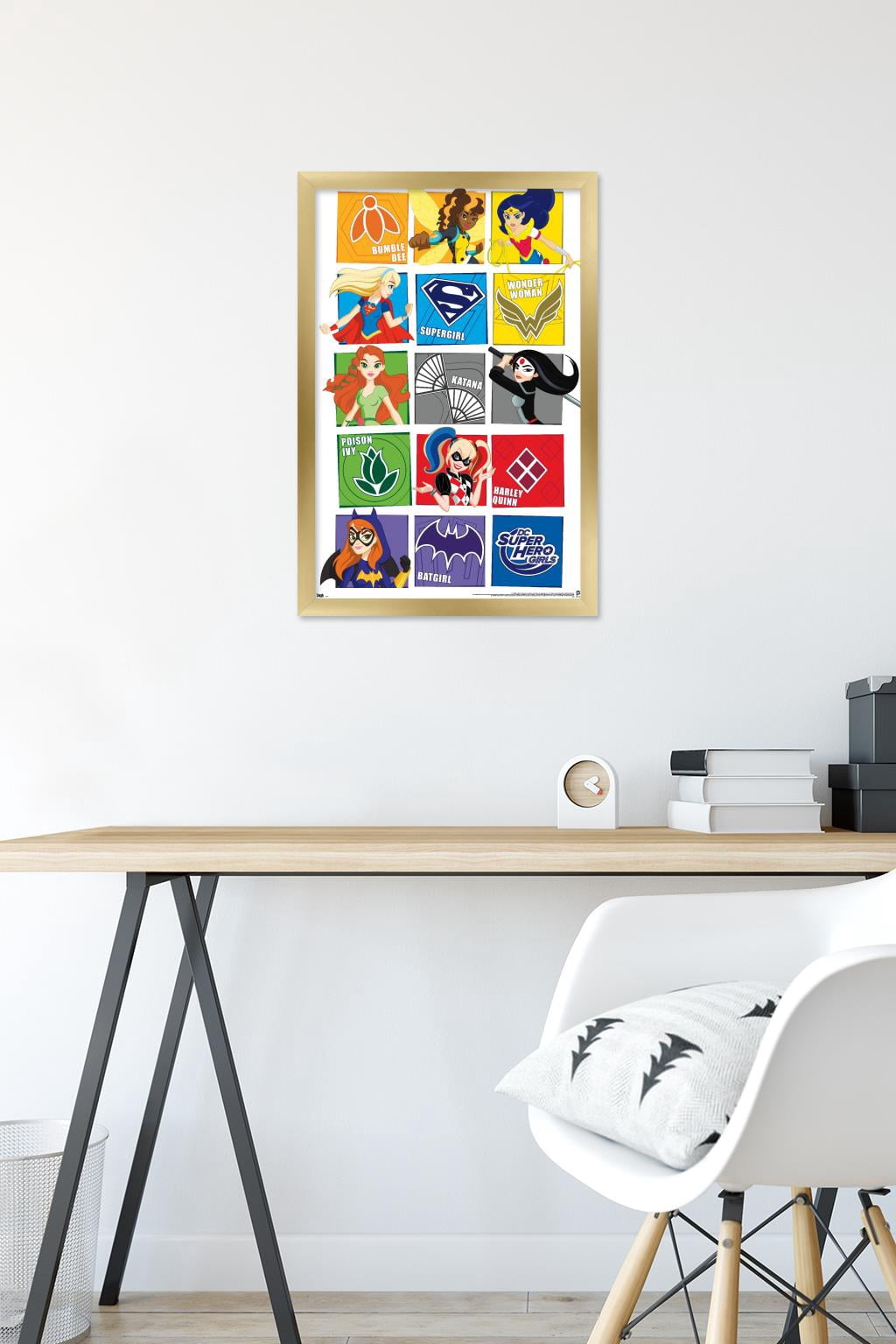 DC Comics TV - DC Superhero Girls - Grid Wall Poster, 14.725" x 22.375", Framed