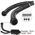 thumbnail image 5 of 75mm Car Auto Heater Pipe Duct Y Piece Warm Outlet Vent Hose Clips Set For Parking Heater Webasto, 5 of 5