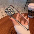 thumbnail image 4 of Transparent Clear Silicone Shockproof Case for iPhone 15 14 13 12 11 Pro Max Plus XS XR X Plating Anti impact Candy Color Cover blue for iPhone 11 ProMax, 4 of 6