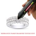 thumbnail image 6 of 1 1/2 ct. t.w Round Cut Lab Created Moissanite Diamond 3-Row Half Eternity Anniversary Band Ring For Women In 10K Solid White Gold (G-H Color, VVS1 Clarity, 1.50 Cttw)-9, 6 of 8