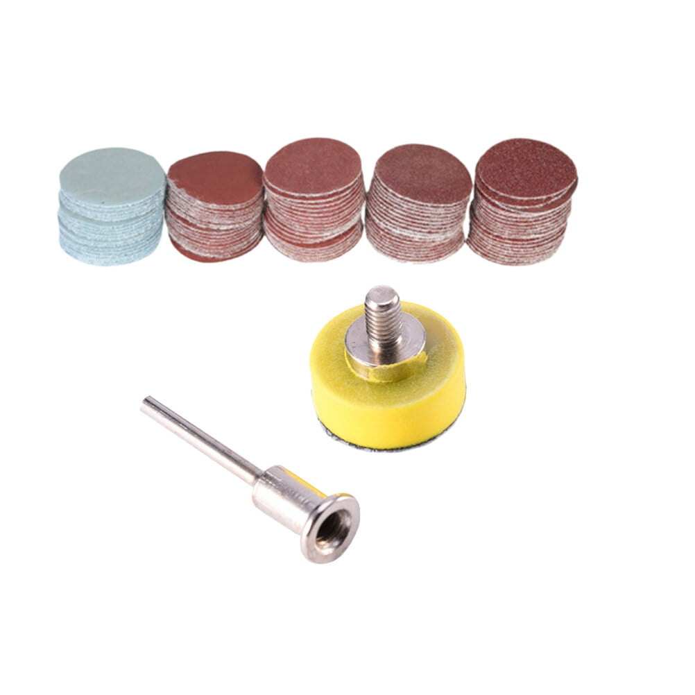 100 Pcs 1 Inch 25mm Sanding Discs Pad Kit for Drill Grinder Rotary