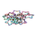 thumbnail image 1 of LLC 10pcs Colorful Pentacle Shaped Key Ring Iron Key Chain Pendant DIY Jewelry Handbag Supplies, 1 of 6