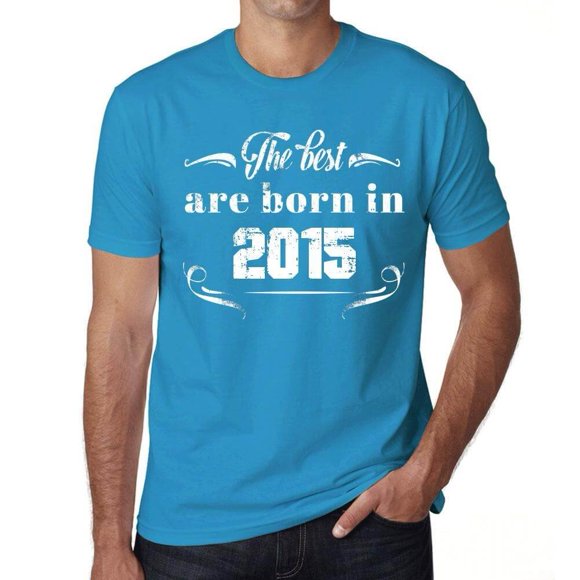 Men's Graphic T-Shirt The Best Are Born In 2015 9th Birthday Anniversary 9 Year Old Gift 2015 Vintage Eco-Friendly Short Sleeve Novelty Tee