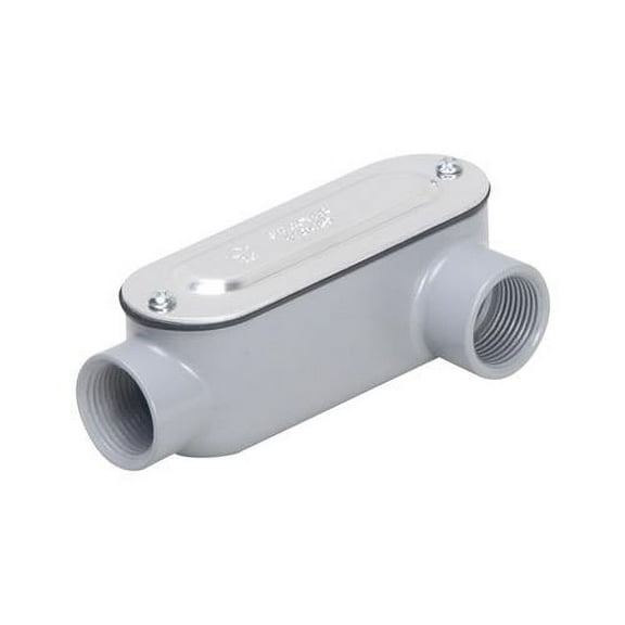 Raco RLL050 Rigid/IMC Conduit Fitting, Oval Thread Body, Gray Die-Cast Aluminum, 1/2-In. - Quantity 5