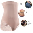 thumbnail image 3 of High Waist Lace Seamless Body Shaper Briefs Tummy Control Panty Shapewear for Women, 3 of 3