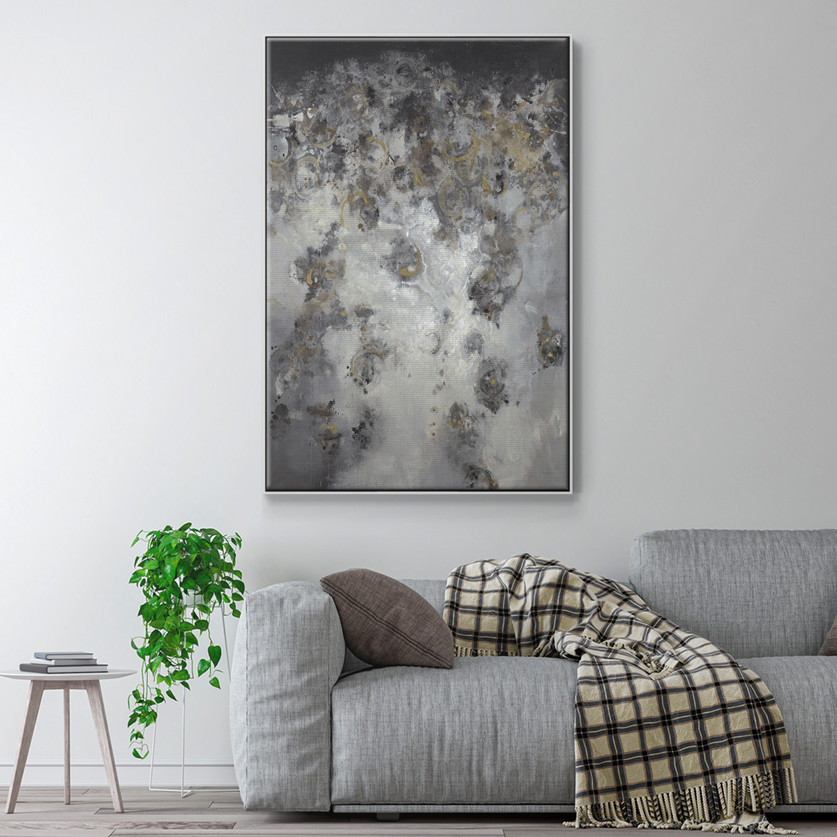 Meteor Showers Framed Premium Gallery Wrapped Canvas - Ready to Hang