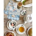thumbnail image 3 of Blue Coastal Kitchen Dish Towels for Drying Dishes Set of 2, Summer Beach Coral Starfish Shell Vintage Waffle Weave Microfiber Hand Tea Bathroom Towels Quick Dry & Absorbent Towel 15.7x23.6, 3 of 6
