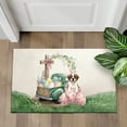 thumbnail image 4 of Easter Egg Saint Bernard Bunny Ear Welcome Spring Truck Doormat St Dog Lover Indoor Outdoor Welcome Mat - 12002, 4 of 5