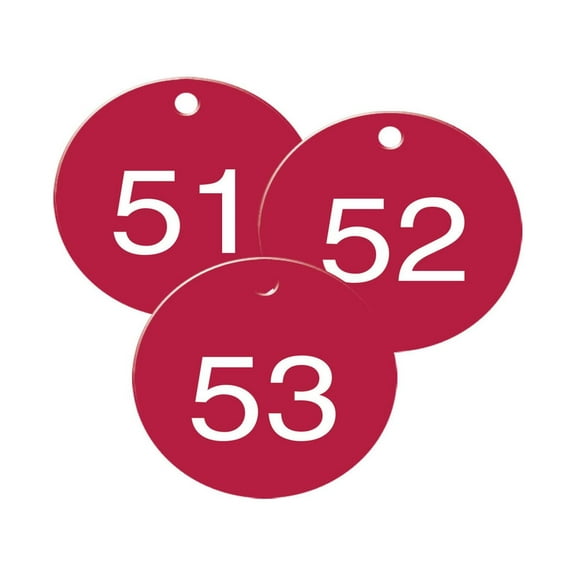 1-1/2 inch Numbered Plastic Circle Tags