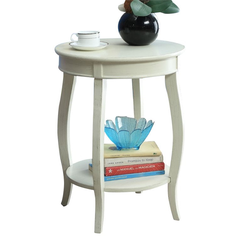 Bowery Hill End Table In Antique White Com Bowery Hill End Table In Antique White, Antique White Round Nightstand