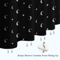 thumbnail image 6 of Black White Moon Star Pattern Shower Curtain 36"x72" ,Bathroom Decorative Shower Curtains Set with 12 Hooks,Modern Waterproof Washable Shower Curtain, 6 of 6