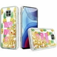 thumbnail image 1 of Kaleidio Case For Motorola Moto G Power (2021 Version Only) [Quicksand Image] Hybrid Impact [Liquid Glitter] Protector Skin Cover [Good Vibes Only], 1 of 4