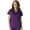 Eggplant, variant on EON Women's COOLMAX Mock Wrap Mesh Panel Solid Scrub Top