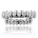 thumbnail image 4 of Juego de parrillas de boca e inferior personalizadas de 8 dientes Joker Plata Zulema Parrillas chapadas en oro de 18 quilates, 4 of 8