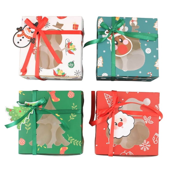 BOX FOR CUPCAKE CHRISTMAS 4 PC INSERT 12 PC