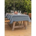 thumbnail image 4 of 60x120 Inch Outdoor Tablecloth with Umbrella Hole Zipper Rectangle White Wooden Rectangular Tablecloths Outside Waterproof Farmhouse Rustic Retro Wood Planks Patio Table Cloth Cover for Picnic Party, 4 of 8