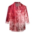 thumbnail image 4 of Chemise Imprimée à Manches Longues Boutonnée Col Rabattu Costume Mode pour Homme Fête Halloween, 4 of 4