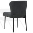 thumbnail image 6 of Safavieh Katlynn Wood and Iron Dining Chair in Dark Gray / Black, 6 of 7