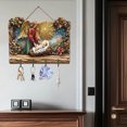 thumbnail image 4 of Wooden Multifunctional Wall Rack for Home Entryway Functional with 4 Hooks and Welcome Sign for Foyer Art Object, 4 of 4
